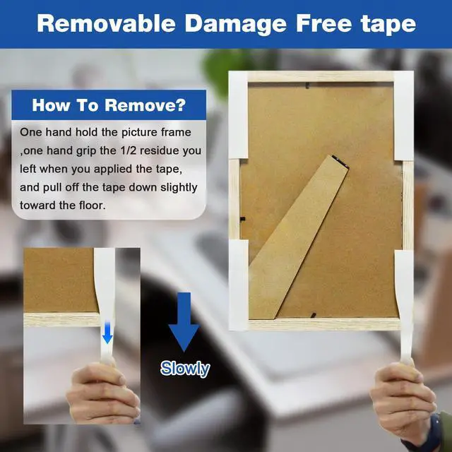 Alt view image 3 of 7 - 3M Double Sided Tape 2"×16.5ft, Heavy Duty Mounting Tape No Residue Picture Hanging Strips Removable PE Foam Tape Waterproof For Poster Tape, Carpet Tape Rug Gripper,Art Craft Tape