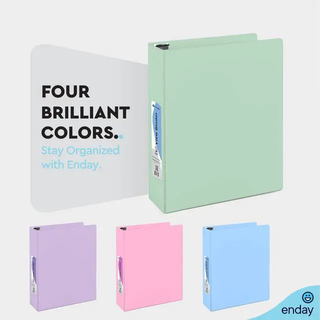 Alt view image 4 of 7 - 1.5 Inch Binder, Green - 1.5 Inch 3 Ring Binder, Round Ring Pastel with Clear View Cover for Letter Size 8.5 x 11'' Paper & 2 Inside Pockets, Ideal for School Supplies, Office, and Home