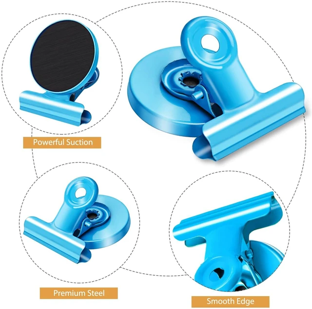 Alt view image 2 of 7 - 24Pack Fridge Magnets Refrigerator Magnetic Clips for Classroom (Colorful) Scratch Free Strong Magnet Heavy Duty Clips Perfect for Kitchen,Photo Displays,Locker, Note List,Teacher Must Haves