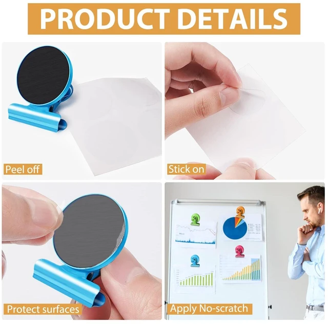 Alt view image 5 of 7 - 24Pack Fridge Magnets Refrigerator Magnetic Clips for Classroom (Colorful) Scratch Free Strong Magnet Heavy Duty Clips Perfect for Kitchen,Photo Displays,Locker, Note List,Teacher Must Haves