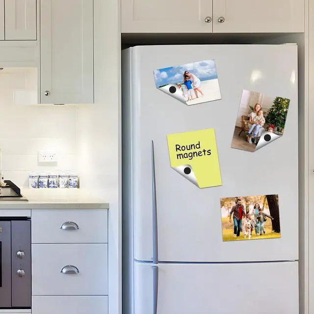 Alt view image 5 of 6 - Circle 0.75" Round Magnets with Adhesive Backing,Peel and Stick Refrigetor Magnets,Self Sticky Pre-Cut Magnetic Dots (175 PCS)