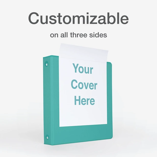 Alt view image 5 of 7 - 3 Ring Binders, Binders for School and Office, Durable 1.5 Inch, Holds 350 Sheets, ClearVue Presentation View, Non-Stick, Blue and Green Assortment, 6 Pack (1002480)