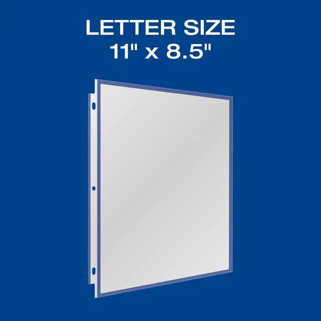 Alt view image 5 of 6 - Sheet Protectors, Clear Finish, Page Protectors for 3 Ring Binder,Top Load, Letter Size Plastic Sleeves, Reinforced 3 Hole Punch for Binders, 200 per Box (33268)
