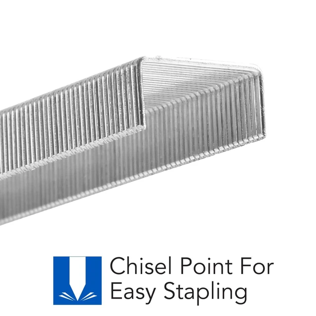 Alt view image 3 of 6 - Staples, Heavy Duty, 1/4" Length, 25 Sheet Capacity, 100/Strip, 5000/Box, (79394) 1/4" (25 Sheet) (Pack of 10)
