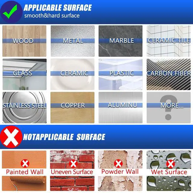Alt view image 7 of 7 - Double Sided Tape Heavy Duty, Clear Wall Mounting Tape, Picture Hanging Adhesive Strips Removable, Strong Poster Glue Adhesive Tape, Nano Tape Sticky Tack for Carpet, Hangers, Frame, 2 Pack Extra Wide