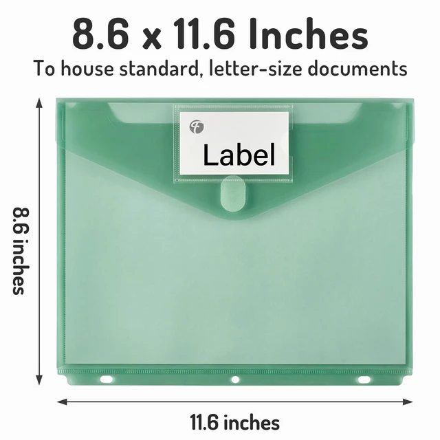 Alt view image 2 of 7 - Binder Pocket, 24 Pack Super Heavyweight Plastic Binder Folders Tight Closure Binder Folders Side Loading, 3 Ring Binder Pocket, Binder Dividers with Pockets, Letter Size, Retro Series