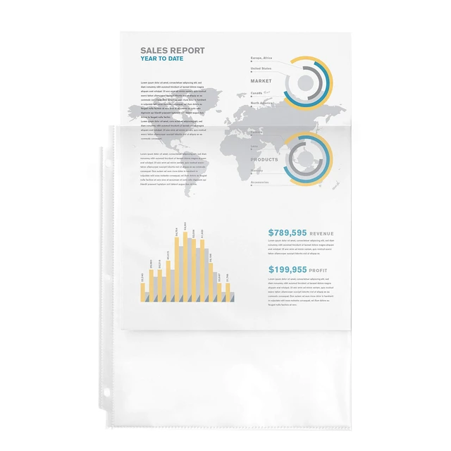 Alt view image 4 of 7 - ® Semi-Clear Standard Weight Sheet Protectors, Top Load, 100 Document Protectors (75536)