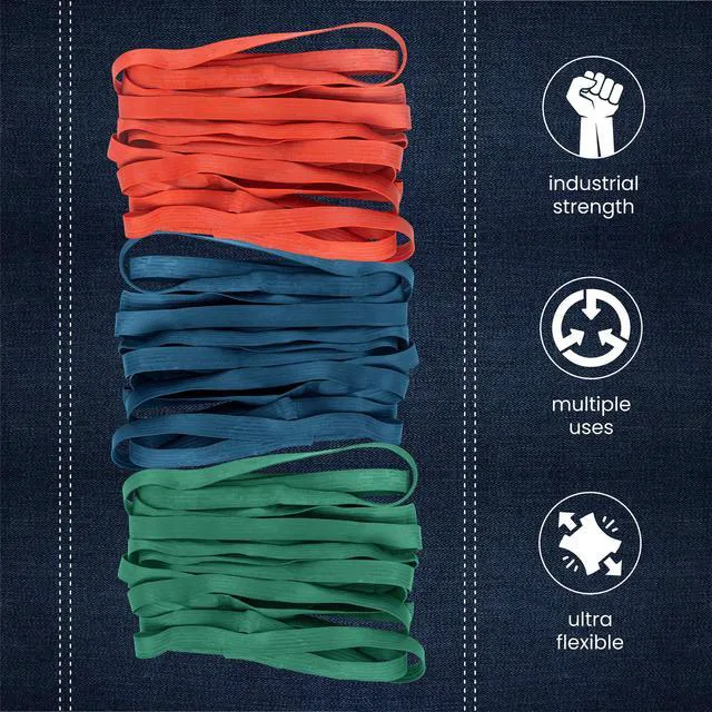 Alt view image 5 of 7 - 24 Pack Moving Blanket Rubber Bands - Heavy Duty Extra Large Packing Bands for Moving Blankets and Furniture - Variety of Sizes 26in, 30in & 42in - 24 Pack of Mover Bands