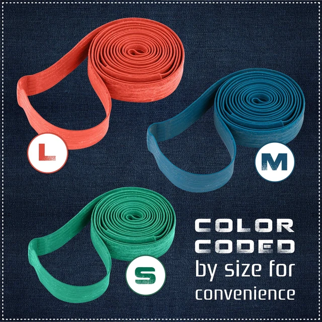 Alt view image 6 of 7 - 24 Pack Moving Blanket Rubber Bands - Heavy Duty Extra Large Packing Bands for Moving Blankets and Furniture - Variety of Sizes 26in, 30in & 42in - 24 Pack of Mover Bands