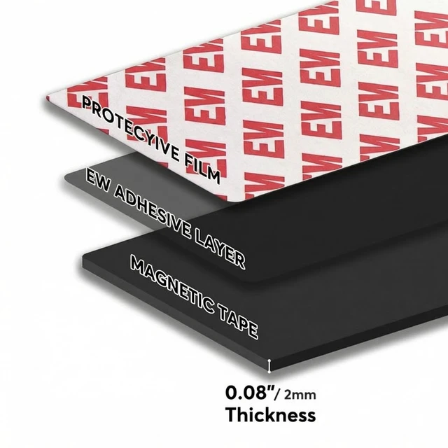 Alt view image 3 of 7 - Magnetic Tape 2x4 Inch 15 Pack, Strong Adhesive Magnets for Crafts Magnetic Strips with Strong Adhesive Backing for DIY Crafts, Fridge, Photo Display. Flexible,Easy to Cut, Peel & Stick