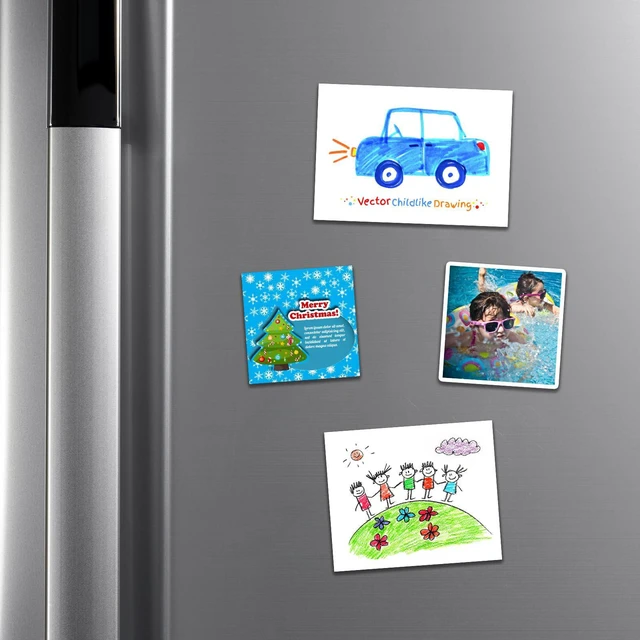 Alt view image 5 of 7 - Magnetic Tape 2x4 Inch 15 Pack, Strong Adhesive Magnets for Crafts Magnetic Strips with Strong Adhesive Backing for DIY Crafts, Fridge, Photo Display. Flexible,Easy to Cut, Peel & Stick