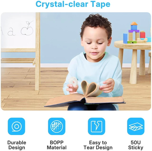 Alt view image 3 of 7 - 30 Rolls Tape Refills, Clear, 0.7" x 1000" Transparent Glossy Tape, All-Purpose, Ideal for Office, Home and School
