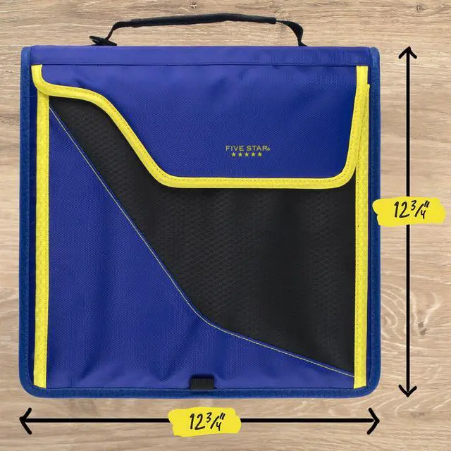 Alt view image 7 of 7 - Zipper Binder, 3-Inch D-Ring Case Binder, 850-Sheet Capacity, Multiple Pockets, Front 5-Tab Expanding File, Removable Padded Case and Shoulder Strap, Cosmic Blast (292960M)