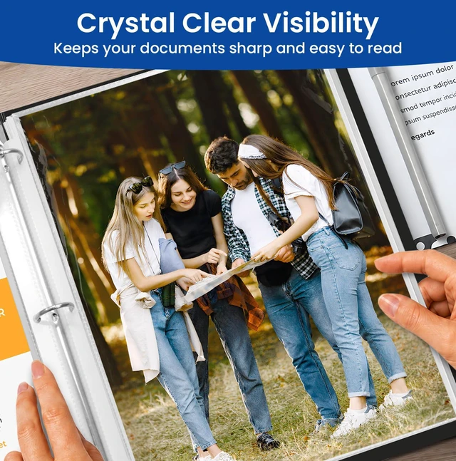 Alt view image 4 of 7 - Sheet Protectors for 3 Ring Binder, Clear Page Protector, 1000 Pack Top Loading Sheet Protectors for Office, Home, and School, Letter Size Plastic Sleeves 8.5 x 11 Inches, Document Storage