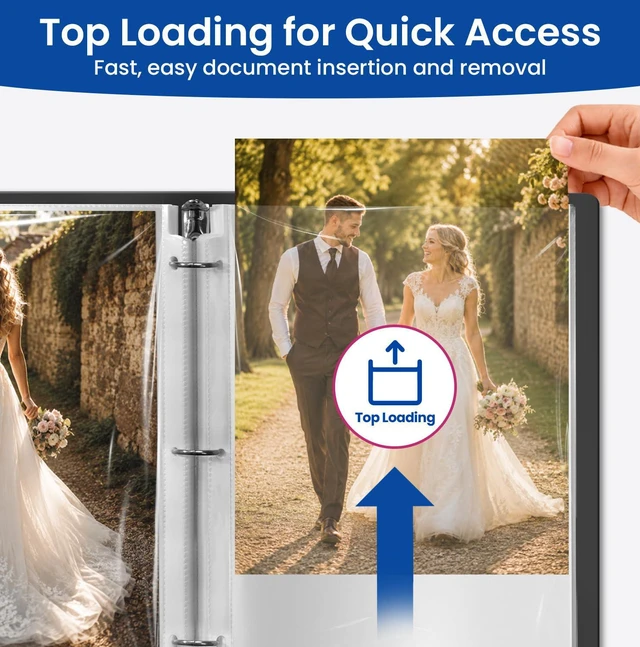 Alt view image 5 of 7 - Sheet Protectors for 3 Ring Binder, Clear Page Protector, 1000 Pack Top Loading Sheet Protectors for Office, Home, and School, Letter Size Plastic Sleeves 8.5 x 11 Inches, Document Storage