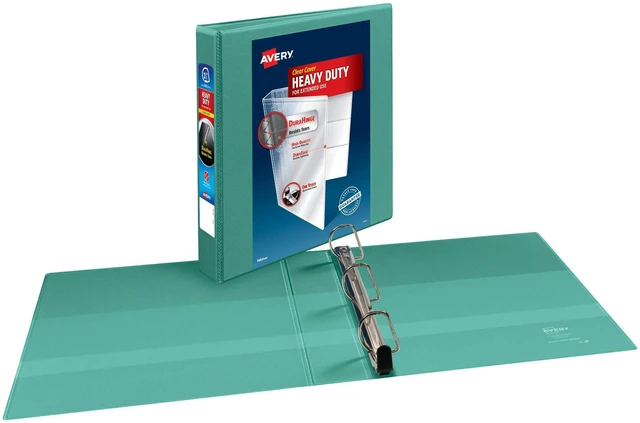 Alt view image 2 of 7 - Heavy-Duty View 3 Ring Binder, 1.5 Inch EZD Rings, Great for Portfolios, Office, School Notebooks, and More, 1 Mint Binder (79271) (Pack of 2)