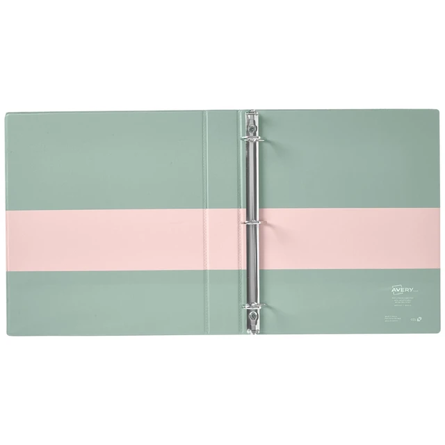 Alt view image 5 of 7 - ® Two-Tone 3 Ring Binder, 1.5" Slant Rings, 1 Blush/Sage Binder For School, Home and Office Organization, Customizable Clear Overlays, DuraHinge Tear-Resistant Spine, DuraEdge Sides