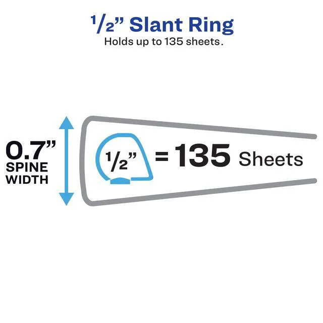 Alt view image 3 of 7 - Heavy-Duty Dual Color 3 Ring Binder,0.5" One Touch Slant Rings,135-Sheet Capacity,0.7 Inch Wide Spine, Home,School Supplies,Office or Organization Needs, Mint/Coral Binder (17881) (Pack of 6)
