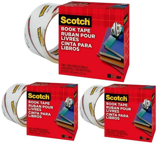 Main image of Book Tape, 2 in x 540 in, Excellent for Repairing, Reinforcing Protecting, and Covering (845) - (3 Pack) Excellent for Repairing, Reinforcing, Protecting, Covering, Model 845