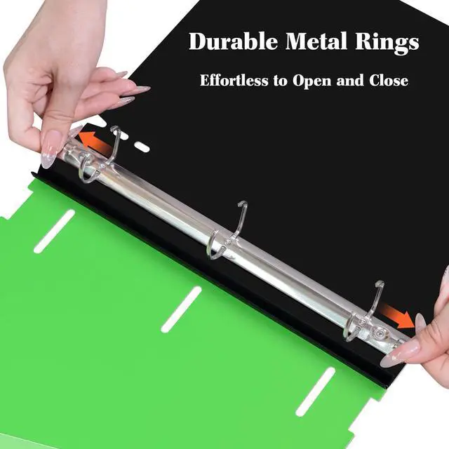 Alt view image 4 of 7 - 1 Inch Telescoping 3 Ring Binder - 6PCS, Flexible Round Binder with Customizable Front Cover and Clear Catalog Pocket, 1Inch Rings, Perfect for School, Office & Home