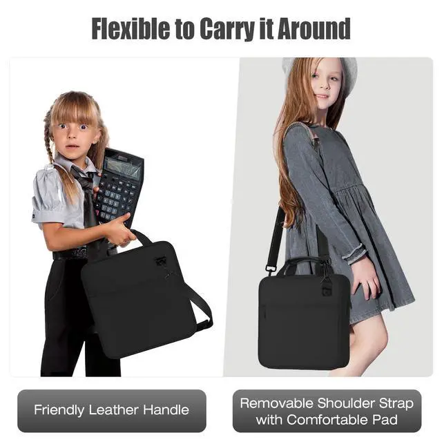 Alt view image 5 of 7 - Zipper Binder, 3 Inch 3 D Ring, 5 Tab File Folders, 700 Sheets, Black Water-repellent 900D Oxford fabric with 5 folders, 2 mesh pocket, reinforced handle and adjustable shoulder strap