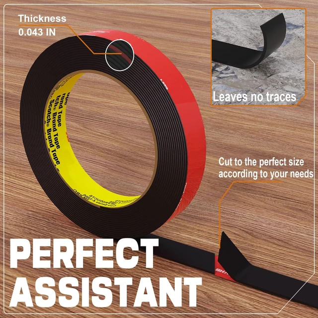 Alt view image 2 of 5 - 3M Double Sided Tape Heavy Duty 1IN x 16.5FT Double Sided mounting Tape for Walls,vhb Strong for Car, LED Strip Light, Home/Office Decorr