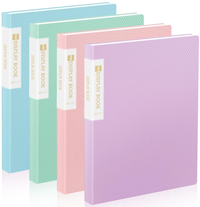 Main image of 4 Pack Binder with Plastic Sleeves 30Pocket, Displays 36 Pages 8.5x11 Presentation Folders with Clear Sheet Protectors, Art Portfolio Binder for Certificate & Office Project Folder
