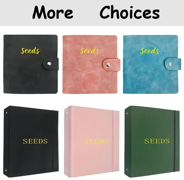 Alt view image 6 of 7 - Extra Large Seed Storage Organizer Binder, 3 Ring Seed Packet Organizer with 200 Pockets(50 Pack Clear Sheet Protectors), Garden Seed Holder Book for Envelopes, Seed Saving Keeper, Black