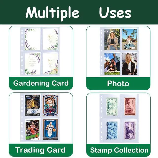 Alt view image 5 of 7 - Extra Large Seed Storage Organizer Binder,3 Ring Seed Packet Organizer with 200 Pockets(50 Pack Clear Sheet Protectors), Garden Seed Holder Book for Envelopes, Seed Saving Keeper, Green