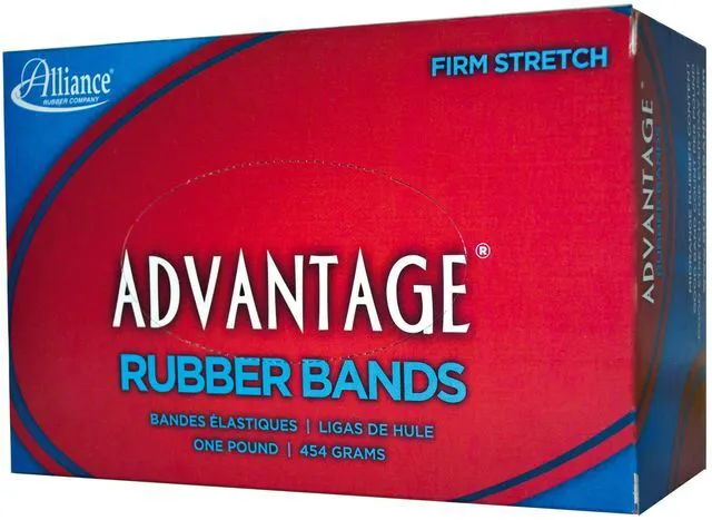 Alt view image 3 of 7 - Rubber 27075 Advantage Rubber Bands Size #107, 1 lb Box Contains Approx. 40 Bands (7" x 5/8", Natural Crepe), Beige (Pack of 10)