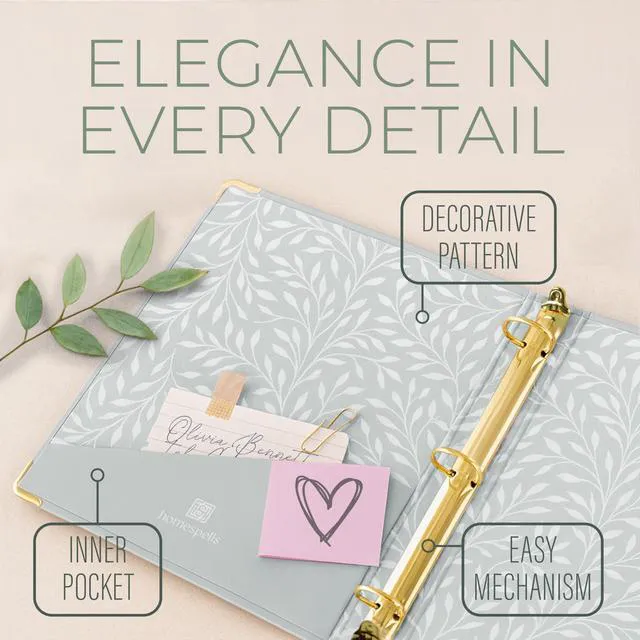 Alt view image 5 of 7 - Cute 3 Ring Binder 1-Inch Rings 3-Pack of Binders with Pockets, Gold-Foil & Metal Corners 1 Inch Binders 3 Ring Cute for School, Office & Work 1" Pastel Three-Ring Binder One Inch