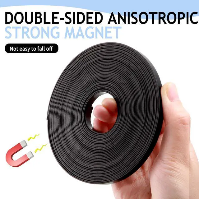 Alt view image 3 of 6 - Black Magnetic Tape Roll Thin Strips, 1/4 Inch X 25 Feet, 1 Pcs Magnetic Board Dividers Whiteboard Graphic Decorative Tape Marking Line for Classroom Office Art Accessories