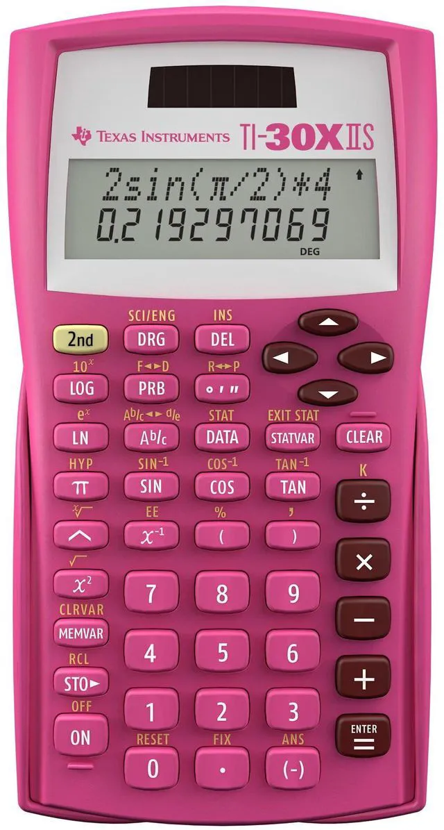 Alt view image 2 of 7 - TI-30X IIS 2-Line Scientific Calculator, Pink Two-line calculator; Statistics and Advanced Scientific Functions