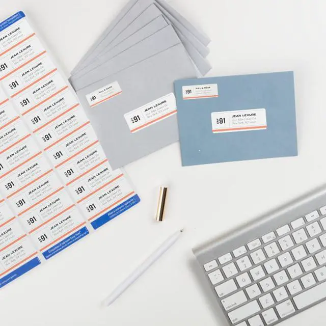Alt view image 6 of 7 - Easy Peel Printable Address Labels, Sure Feed Technology, 1" x 2-5/8" Customizable Stickers, White, 750 Blank Mailing Labels, Great for Mailing, Shipping, and More (8160)