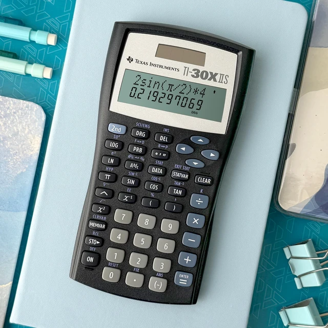 Alt view image 3 of 6 - TI-30XIIS Scientific Calculator, Black Two-line calculator; Statistics and Advanced Scientific Functions