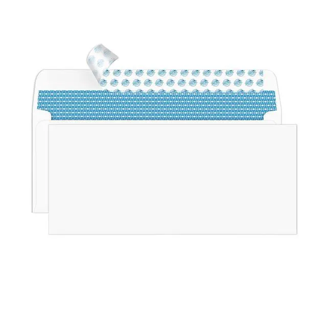 Alt view image 3 of 5 - #10 Security Mailing Envelopes Letter Size, Self Seal, 500 Count No Window, EnveGuard security tint, White, 4 x 9½ in, 24 lb paper
