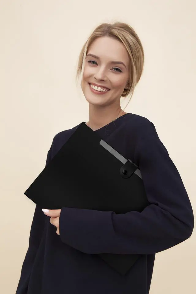 Alt view image 7 of 7 - 8 Pockets Accordion File Organizer, Expanding File Folders, Portable Document Paper Organizer, A4 Letter Size, Snap Closure, Pack of 4