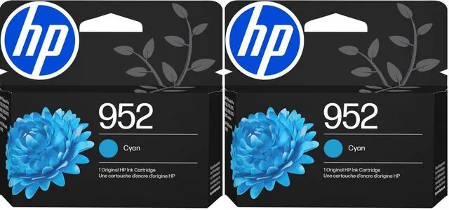 Main image of 952 Cyan Ink Cartridge | Works OfficeJet 8702,OfficeJet Pro 7720,7740,8210,8710,8720,8730,8740 Series | Eligible for Instant Ink L0S49AN,(Pack of 2)