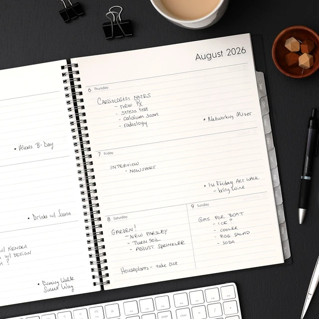 Alt view image 2 of 7 - 2026-2027 Weekly & Monthly Academic Planner, 8.5"x11", Enterprise July 2026 - June 2027, Flexible Cover, Wirebound, Laminated Tabs, Academic Year