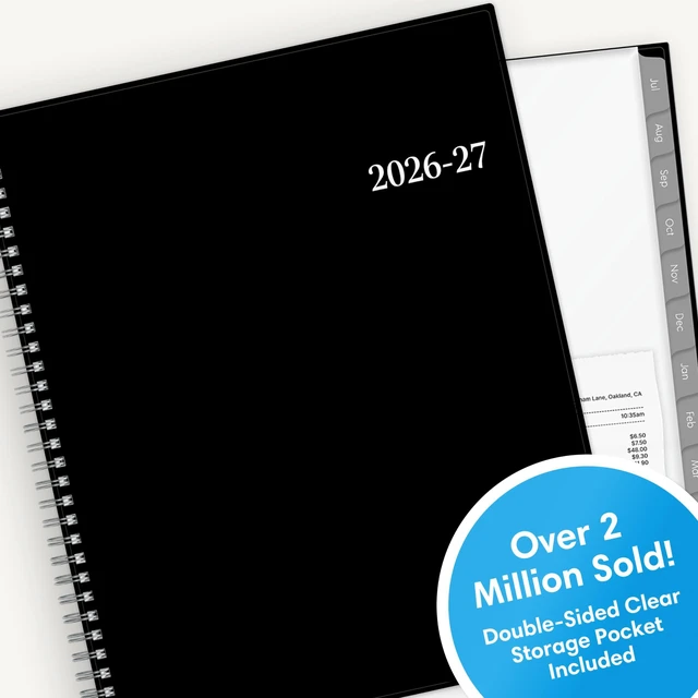 Alt view image 6 of 7 - 2026-2027 Weekly & Monthly Academic Planner, 8.5"x11", Enterprise July 2026 - June 2027, Flexible Cover, Wirebound, Laminated Tabs, Academic Year