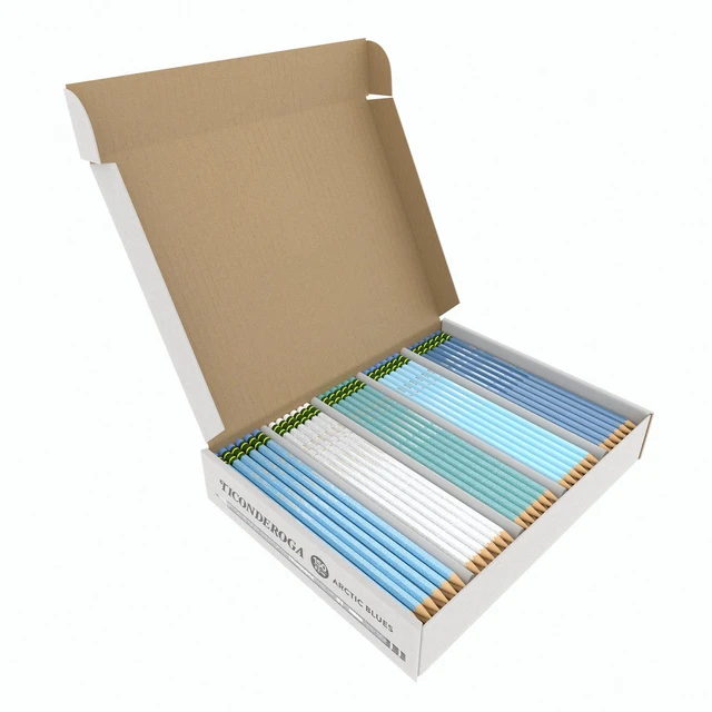 Main image of Wood-Cased Pencils Pre-Sharpened, Arctic Blues, 150 Count Ideal for writing, drawing, schoolwork, classrooms and office use
