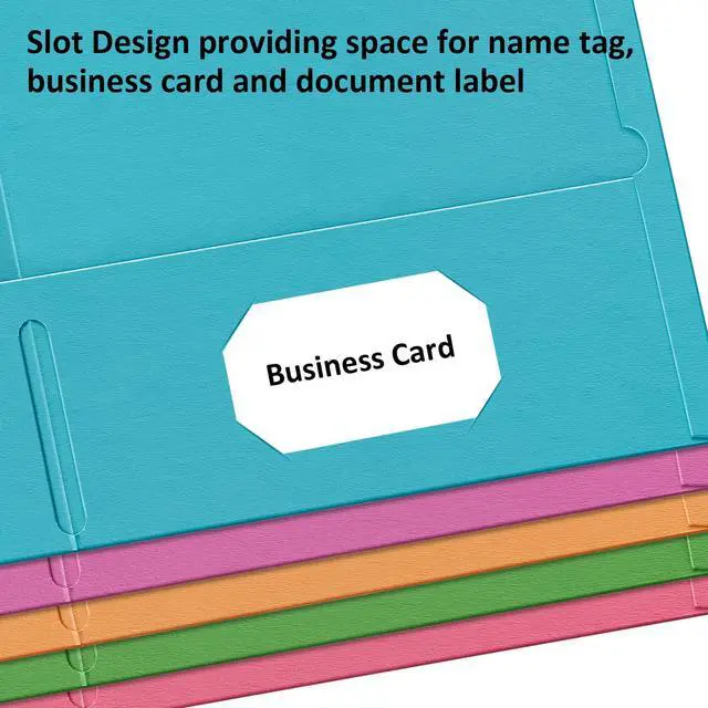 Alt view image 6 of 7 - Two Pocket Folders, 100 Pack, Pastel File Folders with Pockets, 5 Colors 2 Pocket Folders, Fit Letter Size Paper, Paper Folders, for School Office, Home, Business, Assorted Colors