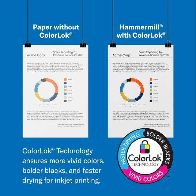 Alt view image 5 of 6 - Printer Paper, 20 lb Copy Paper, 3 Hole - 10 Ream (5,000 Sheets) - 92 Bright, Made in the USA, 105031C