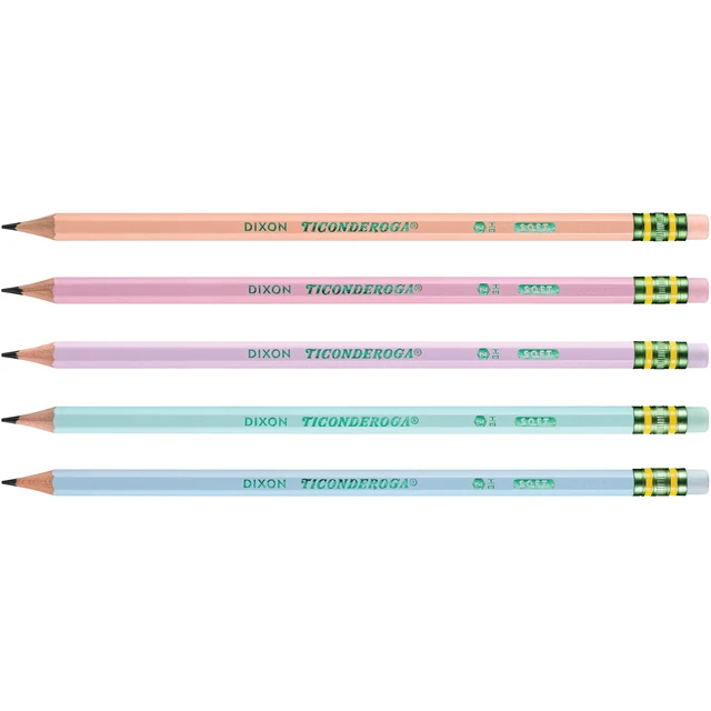 Alt view image 3 of 7 - Wood-Cased Pencils, Pre-Sharpened, 2 HB Soft, Pastel Colors, 150 Count