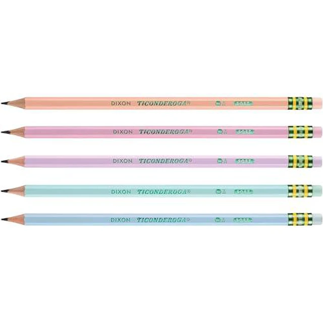 Alt view image 7 of 7 - Wood-Cased Pencils, Pre-Sharpened, 2 HB Soft, Pastel Colors, 150 Count