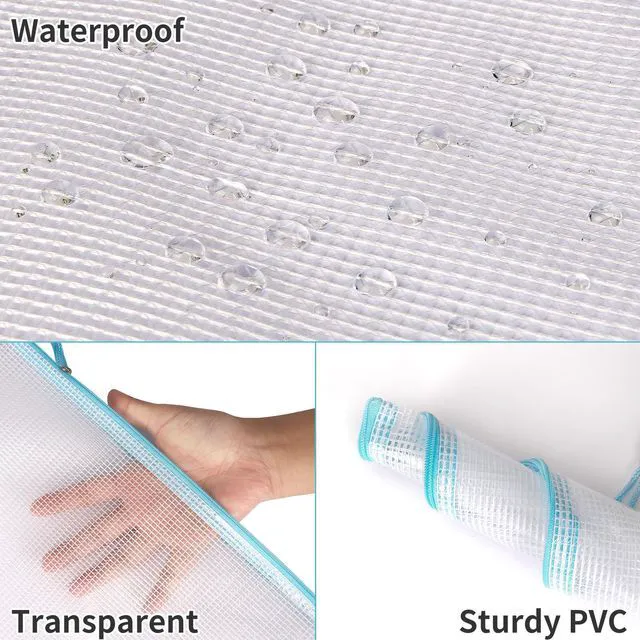 Alt view image 3 of 7 - 100pcs Mesh Zipper Pouch, A4 Size, 10 Colors Zipper Bags for Organizing Storage, Waterproof Puzzle Bag, Zipper File Bags for Board Games and School Office Supplies