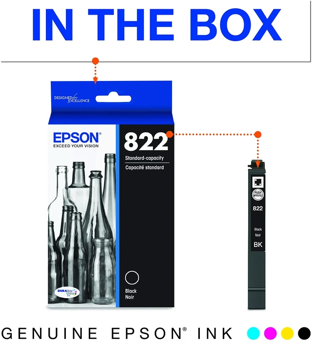 Alt view image 3 of 6 - DURABrite Ultra Ink Black Workforce Pro | T822120-S | Standard Capacity | Pack of 2 | Cartridge