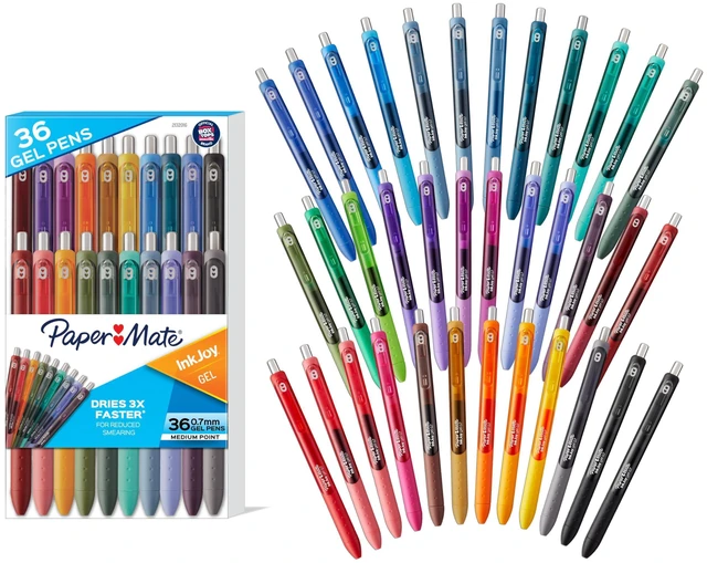 Main image of InkJoy Gel Pens, Retractable, Medium Point (0.7 mm), 36 Count - Office Supplies, Smooth, Colorful Ink