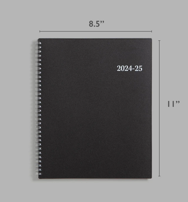 Alt view image 5 of 7 - 2024-2025 Academic Year Weekly and Monthly Planner, July 2024 - June 2025, 8.5" x 11", Flexible Cover, Wirebound, Enterprise (150144)