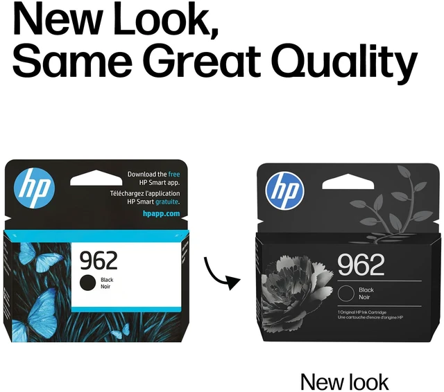 Alt view image 3 of 7 - 962 Black Ink Cartridge | Works with OfficeJet 9010, Pro 9020 | Eligible for Instant Ink | 3HZ99AN
